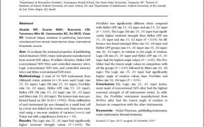 STUDY: International Endodontic Journal: Evaluation of apical transportation