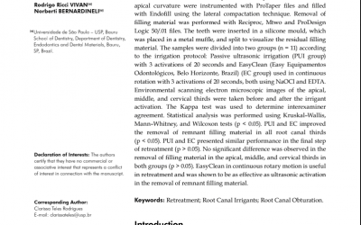 STUDY: Brazilian Oral Research : Comparison of the removal of residual filling material in retreatment