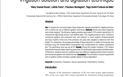 STUDY: Brazilian Journal of Oral Sciences: Analysis of root canal organic tissue dissolution capacity